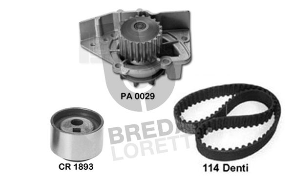 BREDA LORETT Водяной насос + комплект зубчатого ремня KPA0122A